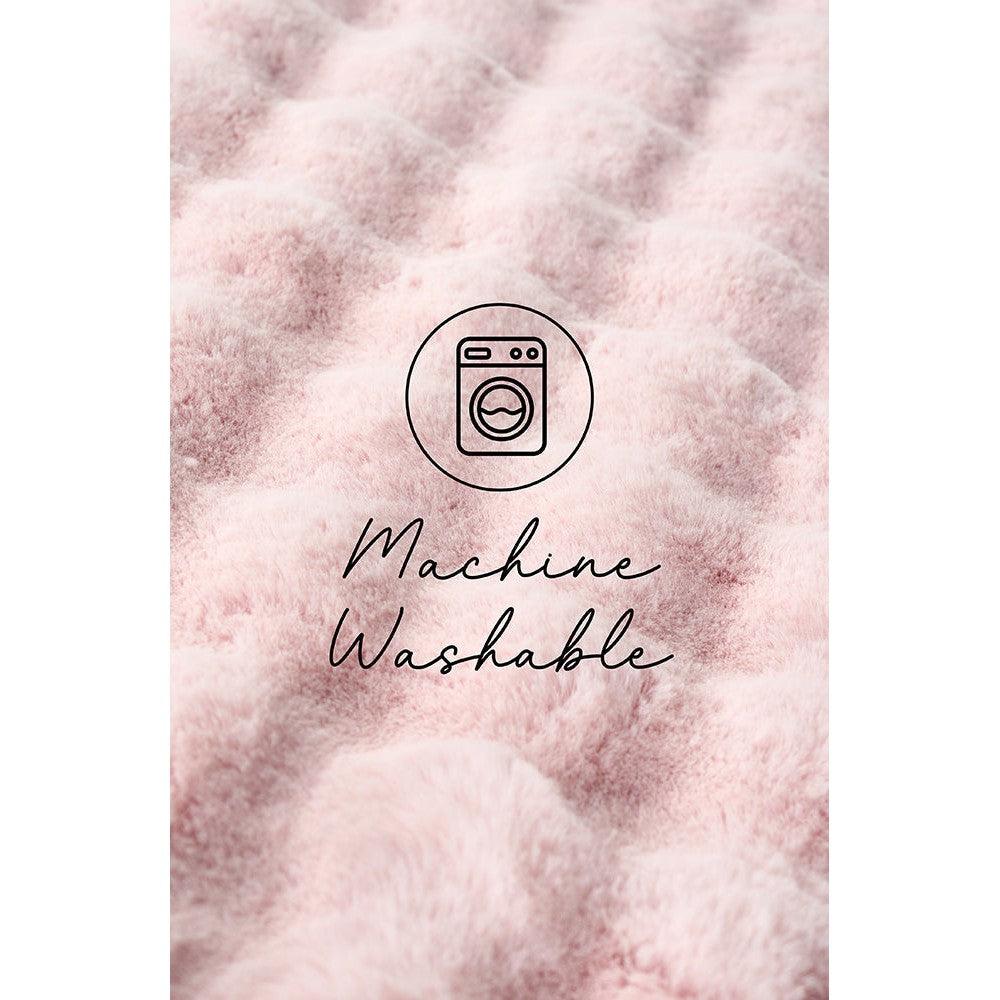 Bubble Blush Round - Machine Washable Rug