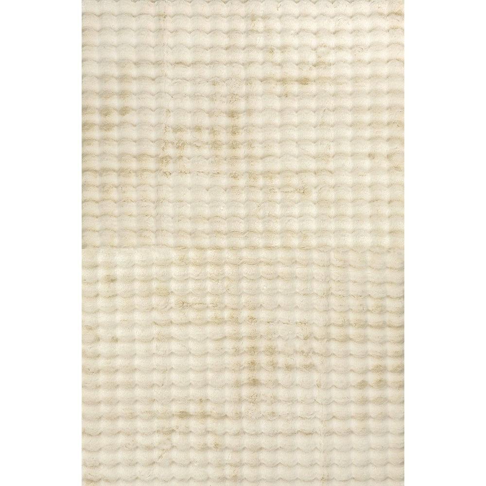Bubble Natural rug featuring bubble-texture in cream and ivory on a beige background, machine-washable Rug Culture rug