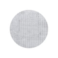Bubble Silver Round rug featuring subtle bubble texture in silver grey on white, machine-washable Rug Culture