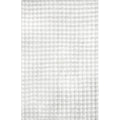Bubble White rug featuring bubble textured pattern in white on white background, machine-washable Rug Culture polyester