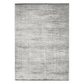 Himali Charlie Pewter Rug featuring subtle distressed texture in pewter and light grey on pale grey background, hand-tufted wool