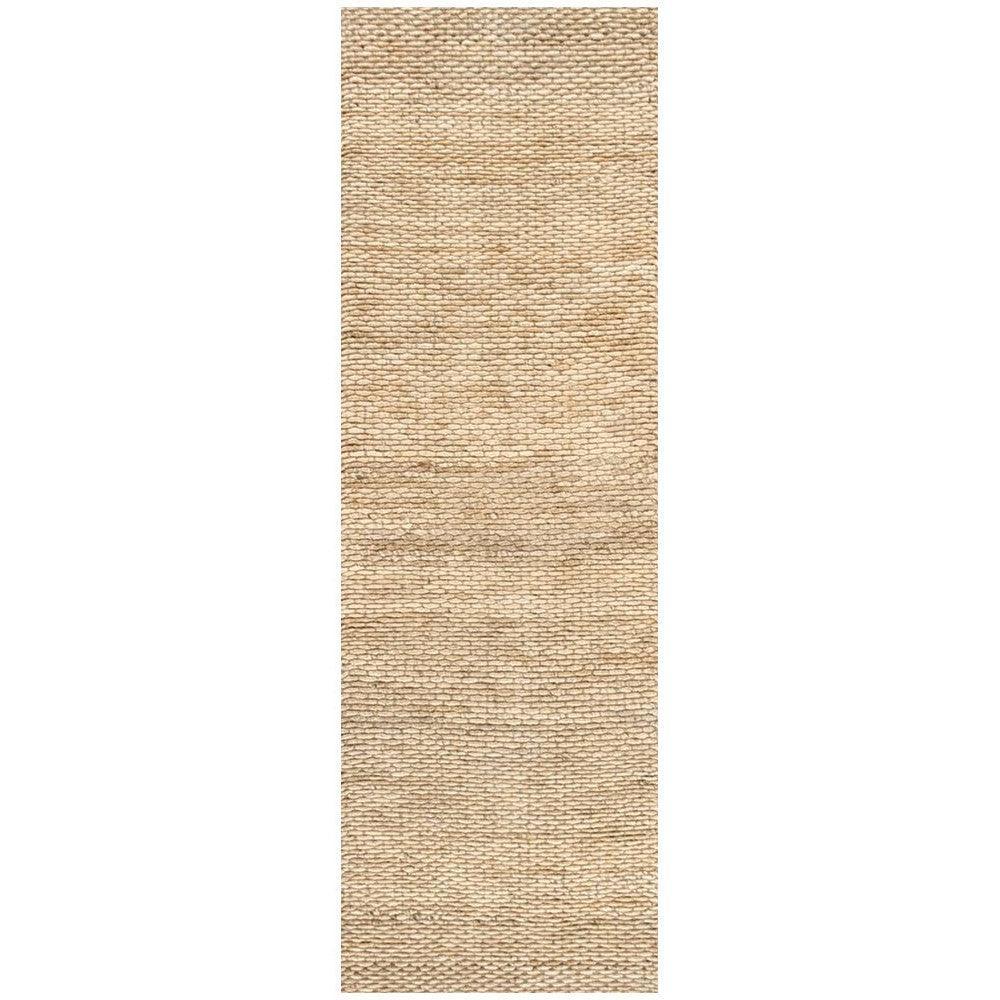 Hive Natural Rug featuring textured weave in beige and cream on natural background, hand-woven natural fibre