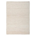 Hive White Rug from RUG CULTURE featuring textured solid weave in ivory and cream on white background, hand-loomed wool