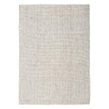 Harlow Ariel Beige Rug featuring textured weave in beige, cream and taupe on white background, machine-made rug culture