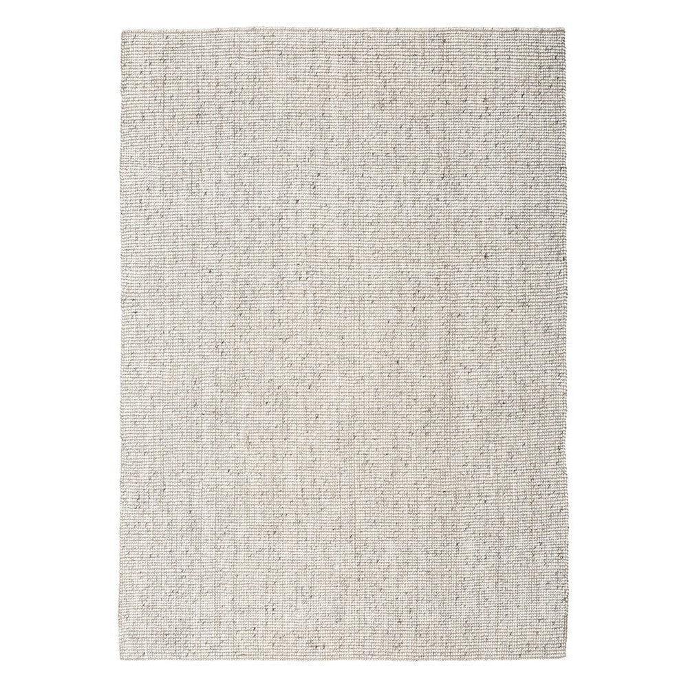 Harlow Ariel Beige Rug featuring textured weave in beige, cream and taupe on white background, machine-made rug culture