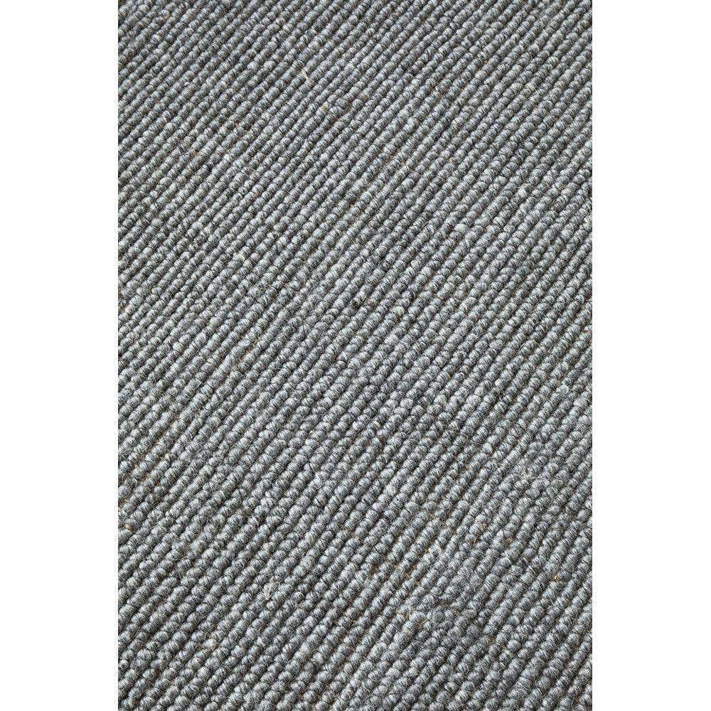 Harlow Ariel Graphite Rug featuring ribbed texture in graphite and charcoal greys on neutral background, hand-tufted wool