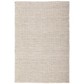 Harlow Cove Cream Rug featuring textured looped weave in cream, beige on white background, hand-woven wool