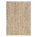 Harlow Hunter Natural Rug featuring textured woven pattern in beige, tan and ivory on white background, hand-woven jute