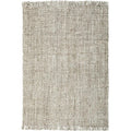 Harlow Parker Silver Rug featuring shaggy texture in cream, beige and taupe on ivory background, machine-woven polyester