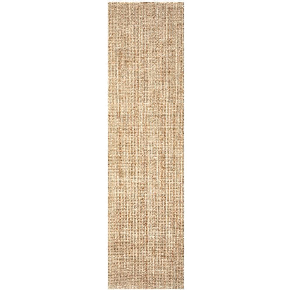 Madras Marlo Natural Jute Rug featuring woven textured pattern in natural beige and tan on white background, handwoven jute