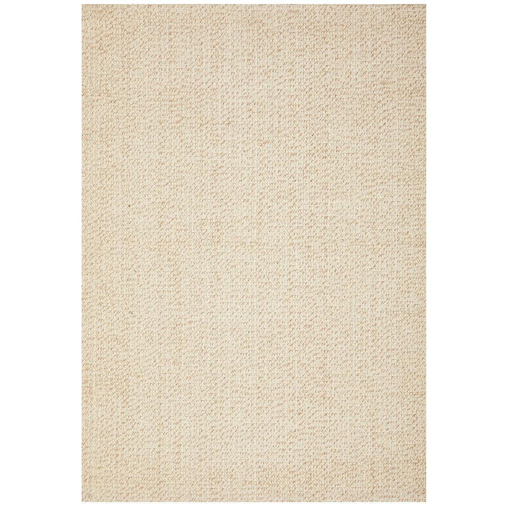 Madras Parker Cream Wool & Jute Rug featuring solid textured weave in cream hues on ivory background, Rug Culture