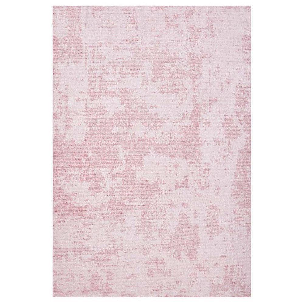 Revive Muse Blush Rug featuring abstract distressed pattern in blush pink, pale pink and rose on pale pink background.