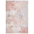 Revive Roxy Pastel Rug featuring abstract distressed pattern in blush pink, cream and lavender on ivory, machine-made polyester
